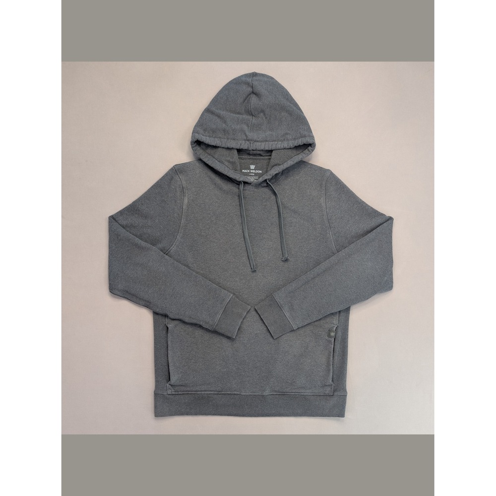 Mack Weldon Gray Hoodie Mens Large Pullover Stretch Cotton Premium Basic